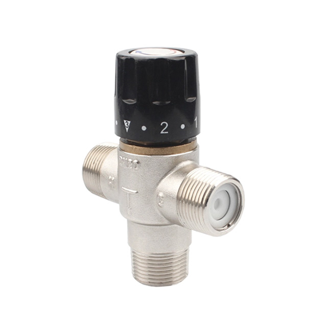3 Way Brass Thermostatic Shower Mixing Valve for Electric Solar Water Heater BJ45004