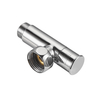 Modern Angled Chrome Radiator Valve for Bathroom Towel Rail Round Shape BJ22009-J