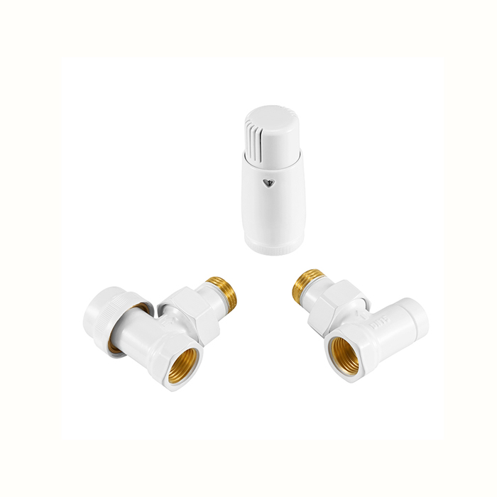 2023 New Design of Center Heating Angled Lockshield Thermostatic Radiator Valve Pack 1/2''