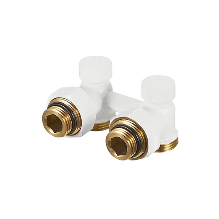 Brass Angled H Block Radiator Valves For Heating Radiator BJ36002- J