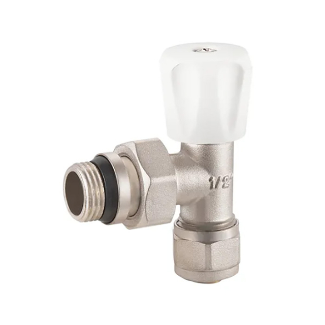 Cheap price of nickel plated brass angled radiator valve for pex pipe connection BJ21010-J