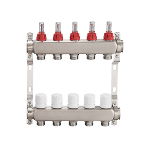 2 To 14 Loops Stainless Steel Manifold For Radiant Floor Heating BJ35004