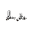 Brass forged chrome corner heating radiator valves for heated towel rails BJ21009