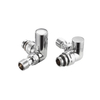 Brass forged chrome corner heating radiator valves for heated towel rails BJ21009