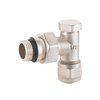 brass angled nickel plated radiator valves with lock shield BJ21011-J