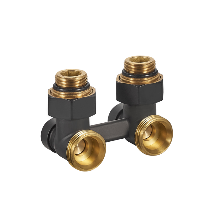 Brass Angled H Block Radiator Valves For Heating Radiator BJ36002- J