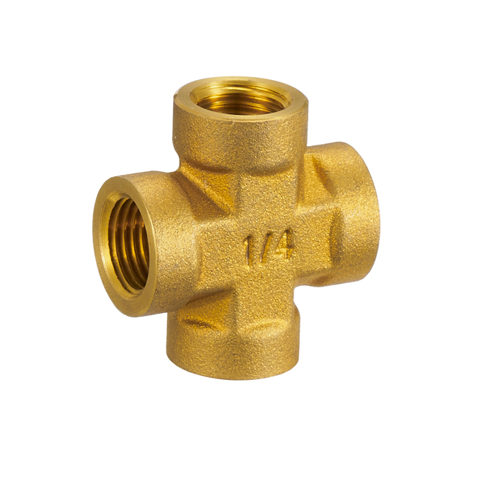 Brass Forged Tee Fittings For Fire Fighting System Connection BJ55014