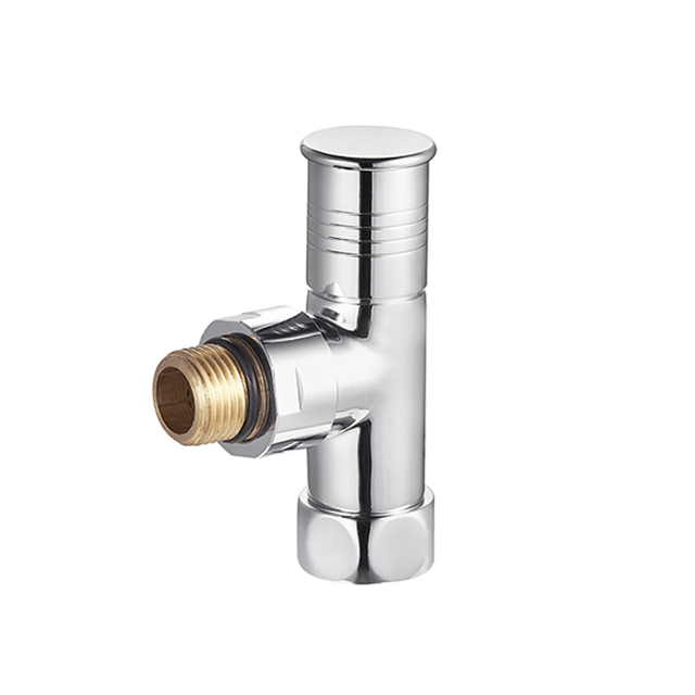  Chrome Angled Round Shape Radiator Valve For Towel Rail BJ22001-J