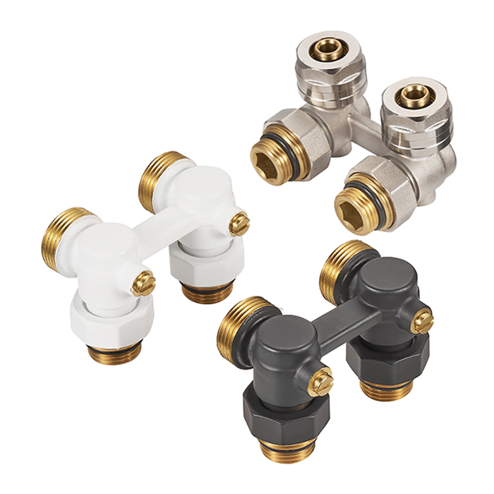 Middle Connection H-Block Angled Radiator Valves BJ36001- J