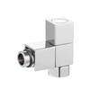 Square Brass Chrome Manual Radiator Valve For Hot Water Heated Towel Rail BJ22010