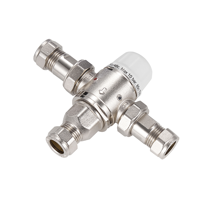 3 Way Brass Thermostatic Mixing Shower Valve for Water Heater System BJ45002