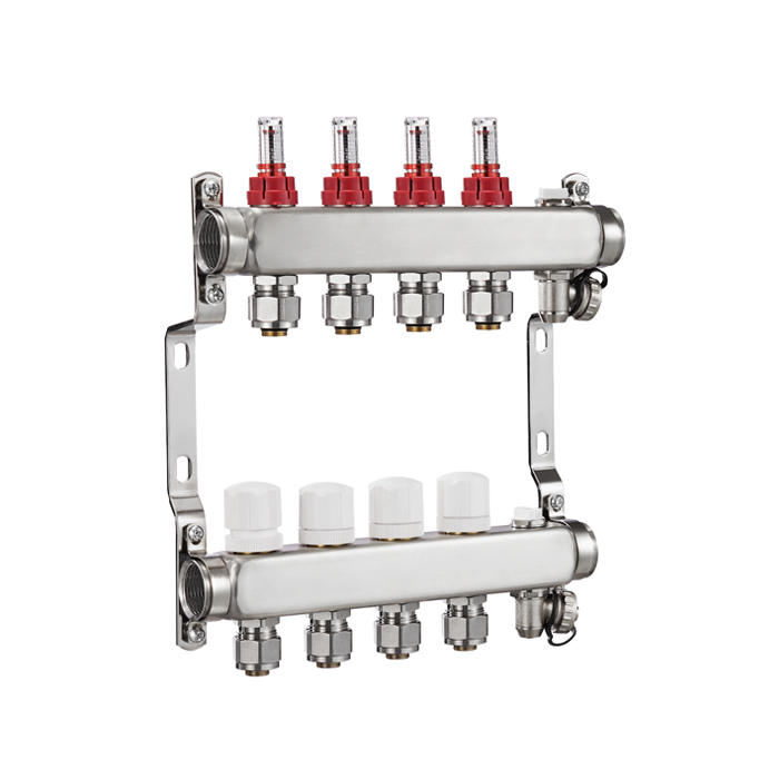 Hydronic PEX Stainless Steel Radiant Manifold For Under Floor Heating BJ35003