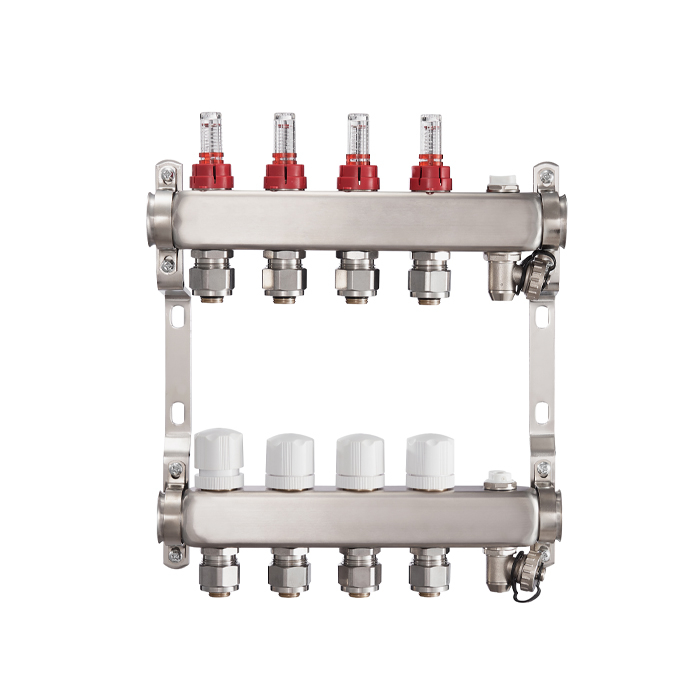 Hydronic PEX Stainless Steel Radiant Manifold For Under Floor Heating BJ35003