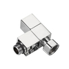 Square Brass Chrome Manual Radiator Valve For Hot Water Heated Towel Rail BJ22010