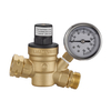 Lead Free Brass Water Pressure Reducing Valve Regulator Relief Valve With Gauge Meter BJ44007