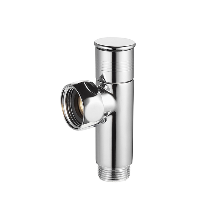 Modern Angled Chrome Radiator Valve for Bathroom Towel Rail Round Shape BJ22009-J