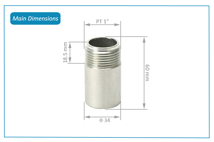 BJ55006 sprinkler nipple dimensions