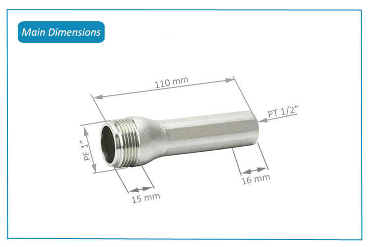 BJ55009 steel reducer dimensions