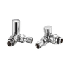 Brass forged chrome corner heating radiator valves for heated towel rails BJ21009