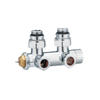 Modern Chrome Angled H Block Towel Rail Radiator Valves 50mm BJ13002-J