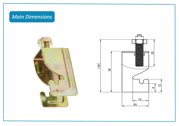 56001 small pothook bracket dimensions