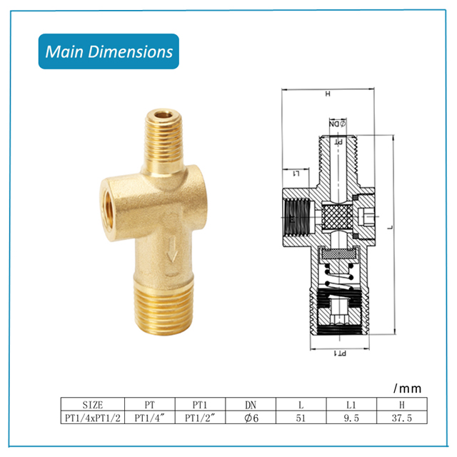 High Precision Angled Safety Relief Valve for Alarm Valve BJ53001