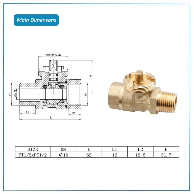 electroc ball valve body dimensions