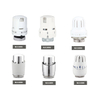 Twin Straight Integrated TRV Chrome Thermostatic Radiator Valves BJ13002