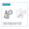 Adjustable Brass Water Pressure Reducing Valve for Home Use BJ44001 