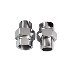 Chrome Straight Threaded Union Fittings for Heated Towel Warmer BJ61006 