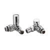 Brass forged chrome corner heating radiator valves for heated towel rails BJ21009