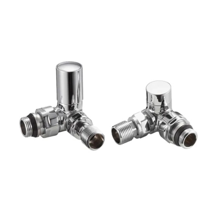 Brass forged chrome corner heating radiator valves for heated towel rails BJ21009