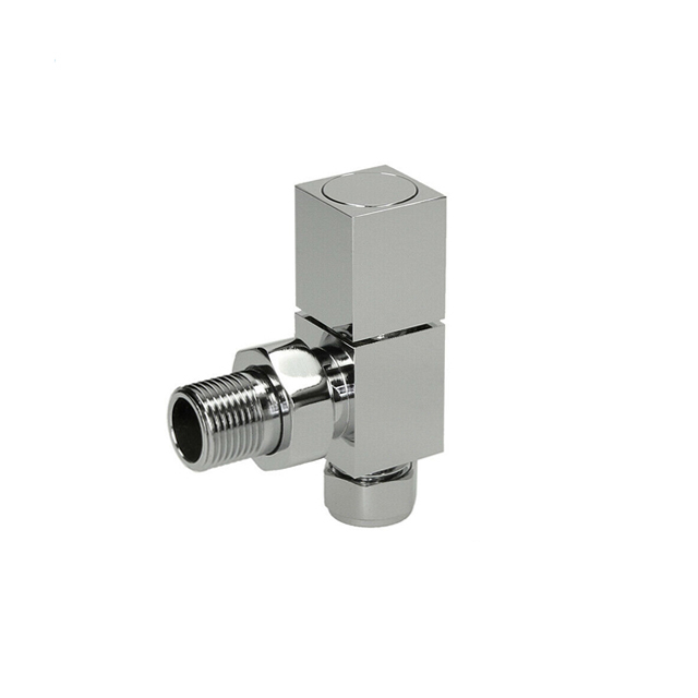 Modern Square Lockshield Manual Radiator Valve for Towel Rail Angled BJ21007-J