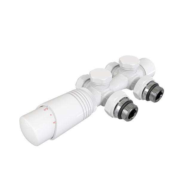 Middle ConnectionThermostatic H-Block Radiator Valves with Euro Adaptor BJ13004