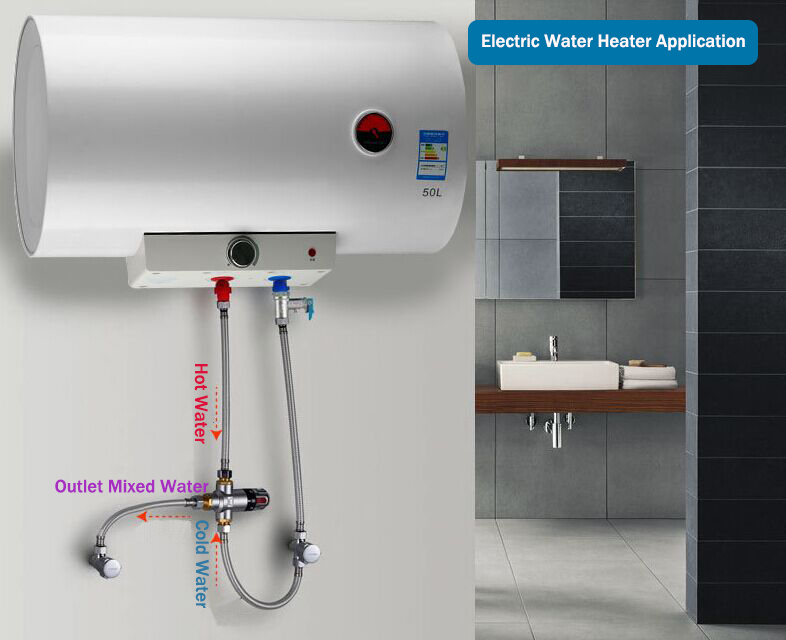 mixing valve for electric water heater application