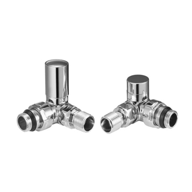 Brass forged chrome corner heating radiator valves for heated towel rails BJ21009