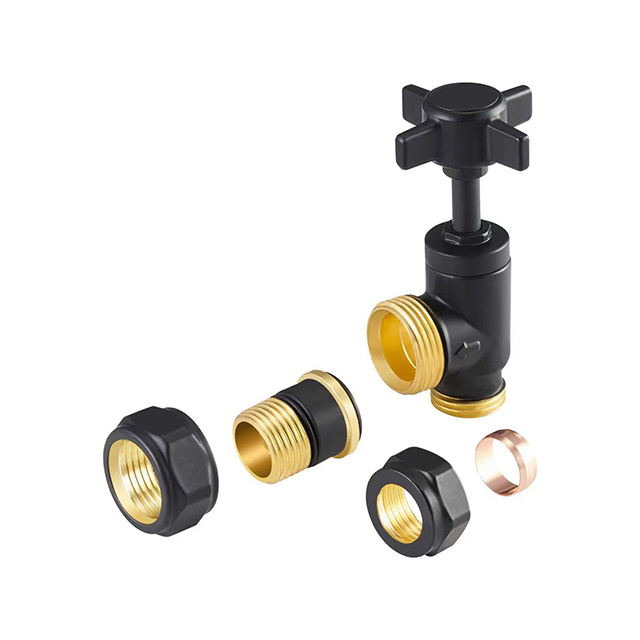 Chrome Angled Traditional Radiator Valves 15mm BJ21004-J