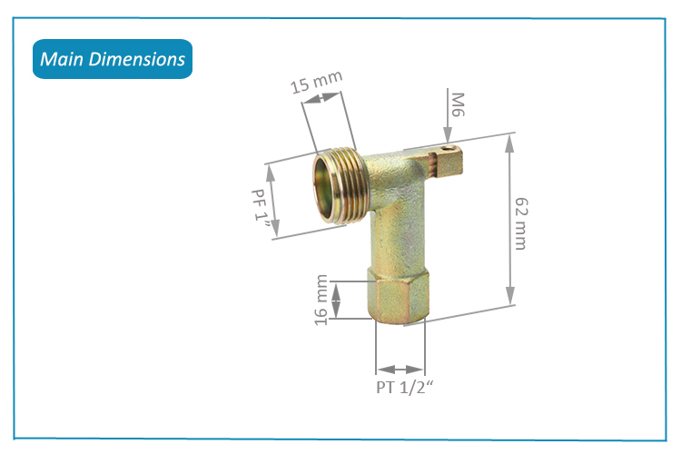 BJ55008 steel angle reducer dimensions